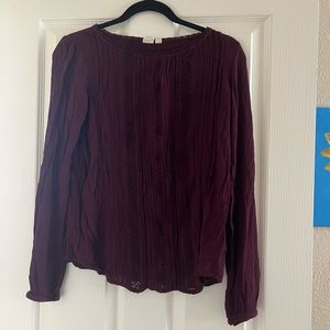 Maroon gap blouse